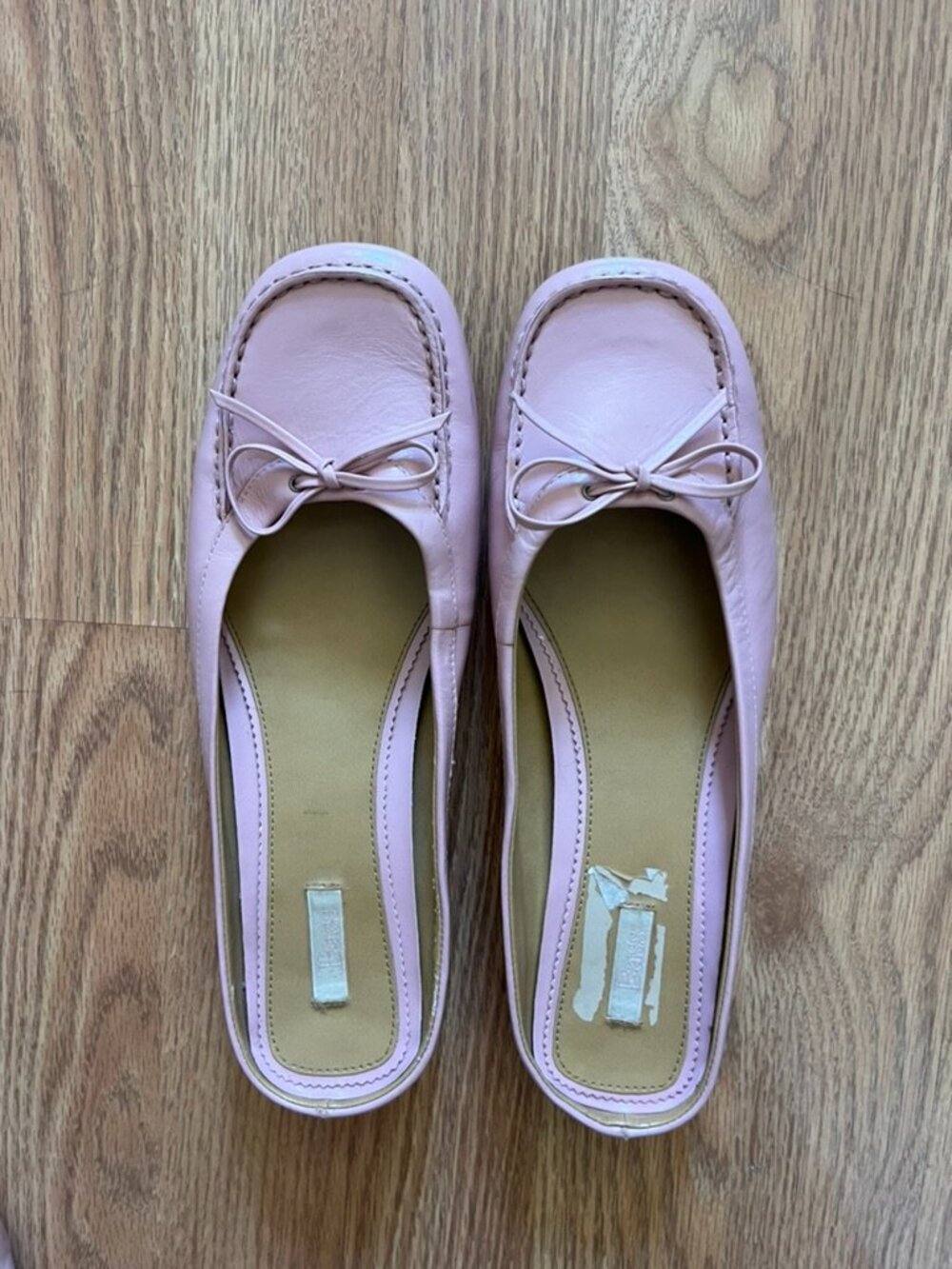 Vintage Bass leather ballet mules